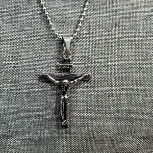 Stainless Steel Chain & Cross measures 20” Chain. Makes A Nice Exquisite…